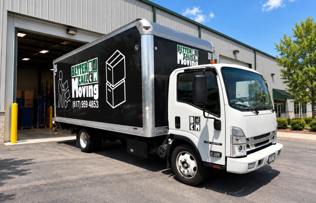 Better Call Moving truck at the warehouse before heading out to a local move